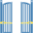 Teknomation vector icon of Swing Gate