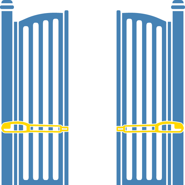 Teknomation vector icon of Swing Gate